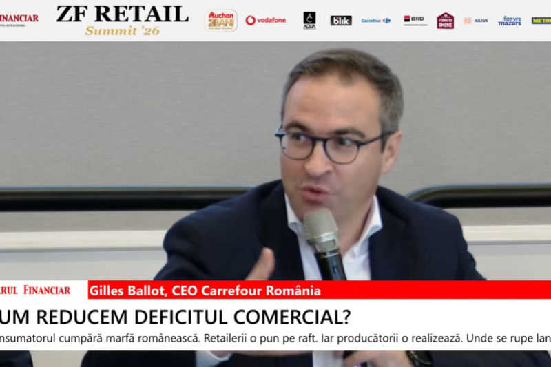 Gilles Ballot, CEO Carrefour România: România trebuie să mizeze pe produse diferenţiatoare pentru a intra pe pieţele externe