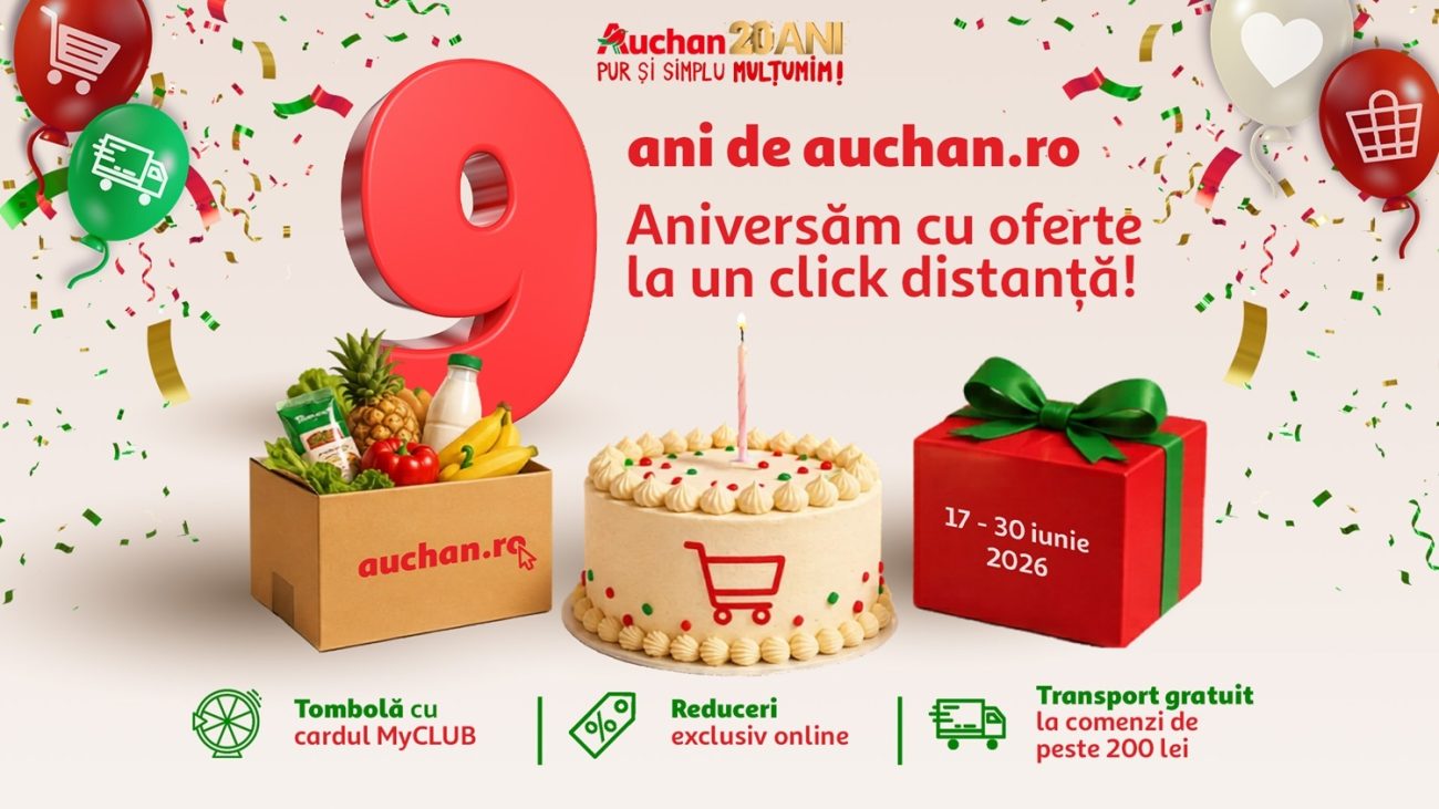auchan.ro — 9 ani, 10 milioane de produse comandate online în 2025