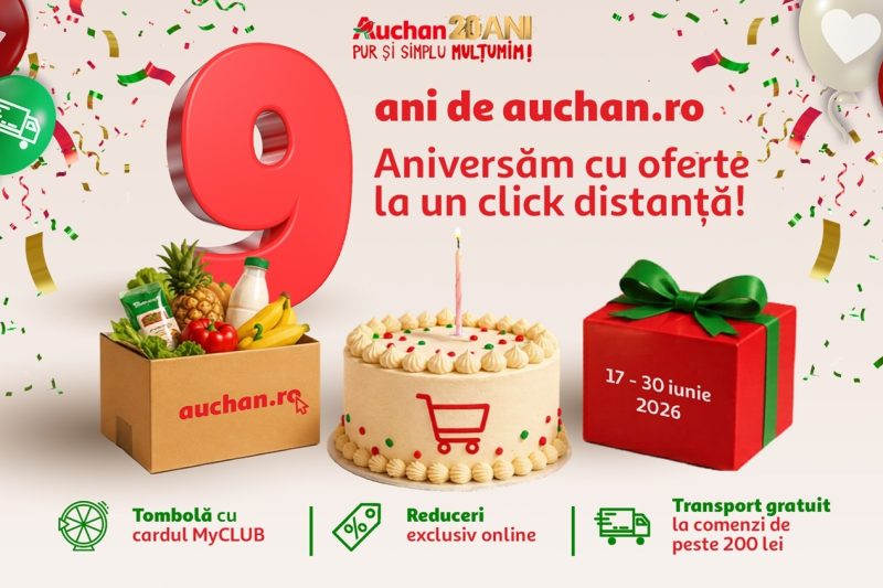 auchan.ro — 9 ani, 10 milioane de produse comandate online în 2025